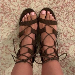 Wonen’s Charlotte Russe Tie Up Ankle Heels